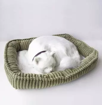 Нини и Кино Идеальный питомец Белый кот Мягкая игрушка Кот Реалистичный вид Разные товары Животное Исцеление Движущийся Подарок Подарок Празднование Милый кот