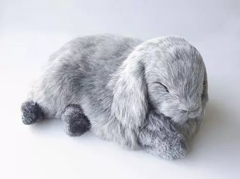 Нини и Кино Идеальный питомец Кролик Вислоухий Мягкая игрушка Кролик Реалистичный Прямо Как Настоящий Разные Товары Животное Исцеление Движущийся Подарок серый