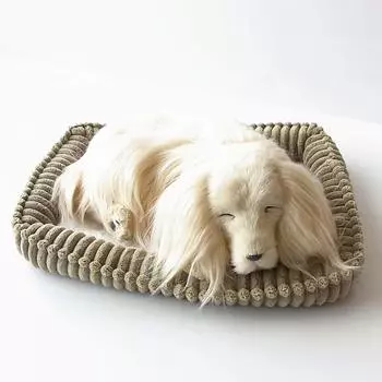 Ниниан и Кино Идеальный питомец Такса Длинношерстная Кремовая Мягкая игрушка Собака Реалистичная Такса Товары для такс Животное Исцеление Движущийся Подарок Праздник