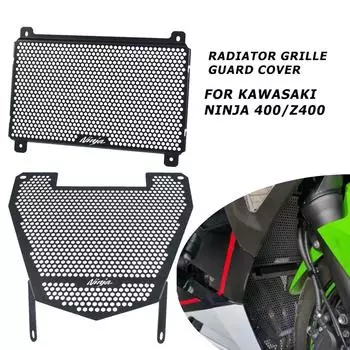 ninja400/z400 для Kawasaki Ninja400 Ninja 400 Z400 2018, крышка воздухозаборника мотоцикла, решетка радиатора, защита воды NINJA400 Logo