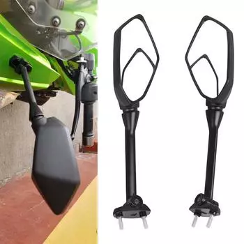 NINJA 1000 Z1000SX 11-19 Мотоциклетные зеркала заднего вида с выпуклыми боковыми зеркалами для Kawasaki NINJA 650R ER6F ER-6F 2009-2025 400R 2010-2025 чёрный