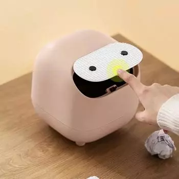 Ninja настольный мусорный бак мини многофункциональный двухслойный контрастный цветной прессованный мусорный бак бытовой с крышкой для гостиной