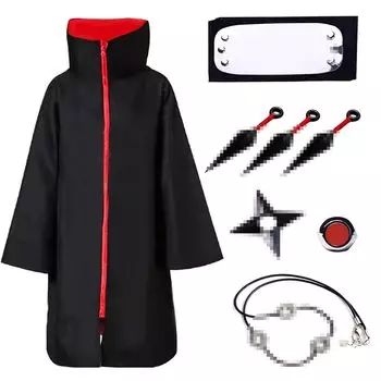 Ninja Ninja Косплей Акацуки Акацуки Аниме Стенд 5 Размеры [TUAHOUS] Товары, Костюм, Плащ, Маскировка, Одежда, Плащ, Маскировка, Костюм, Унисекс,