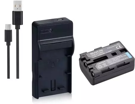 NinoLite комплект совместимого USB-зарядного устройства для зарубежной замены Sony совместимого dc01npfm50 из 3 частей NP-FM50 + + вилка,