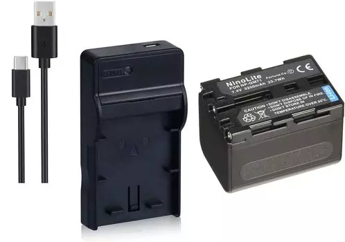 NinoLite комплект совместимого USB-зарядного устройства для зарубежной замены Sony совместимого dc01npqm71 из 3 частей NP-QM71 + + вилка,
