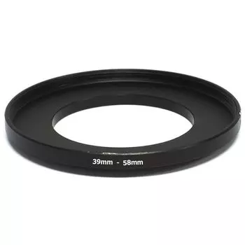 NinoLite Ring 39mm to 58mm Aluminum Alloy Adapter Ring for Camera Lens Black Step-Up (Step-Up Ring)
