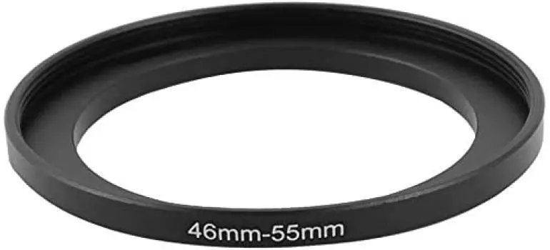 NinoLite Ring 46mm to 55mm Aluminum Alloy Adapter Ring for Camera Lens Black Step-Up (Step-Up Ring)