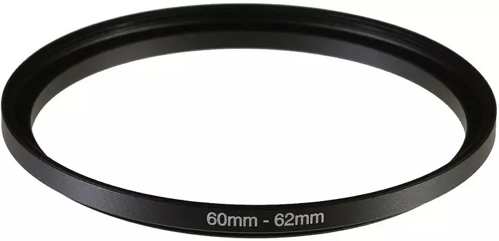 NinoLite Ring 60mm 62mm Aluminum Alloy Adapter Ring Black for Camera Lens (NinoLite) Step-Up (Step-Up Ring)