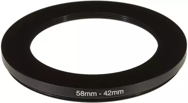 NinoLite Step Down Ring 58mm 42mm Aluminum Alloy Adapter Ring Down for Camera Lens Black Ring Frame 5mm (Step Ring) Thickness Approx.