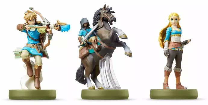 Nintendo amiibo The Legend of Zelda Breath of the Wild 3 типа набор [Ссылка (лук) Ссылка на сайт (смонтированный) Зельда]