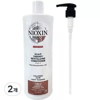 Nioxin 3D Care System Scalp Therapy Conditioner For Colored Hair Initial No.3 + Pump, 1000ml, 2 units