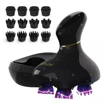 NIPLUX EMS HEAD SPA Electric Scalp Brush Head Spa Nissou Plus Co., Ltd. NIPLUX IPX7 Waterproof 3D Vibration Dry and Wet Use 10 Minute Timer Shampoo