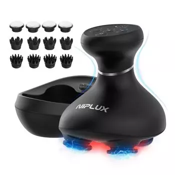 NIPLUX EMS HEAD SPA PREMIUM Head Spa электрическая щетка для кожи головы EMS уход за кожей головы Nisso Plus Co., Ltd. NIPLUX Face Care Высокая яркость Красный светодиод IPX7
