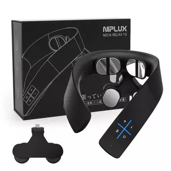 NIPLUX NECK RELAX 1S термошейный пояс для шеи, плеч, шеи, тихий, легкий, расслабляющий, подарок, грелка для шеи, черный цвет [Новый выпуск] чёрный