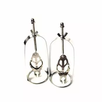 Nipple Clamp Nipple Clip Nipple Clip Nipple Cage Adjustable Stainless Steel SM Adult Goods Set of 2