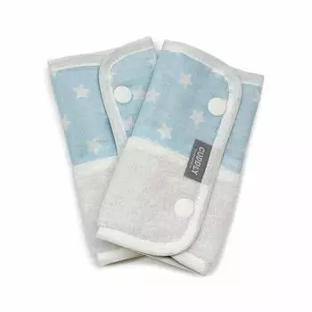 Nippon Atex Kadori Baby carrier drool cover Shoulder cover Pile Gauze Aqua Star & 01-127