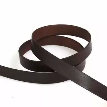 Nippon Chuko Genuine Leather Tanned Leather Tape 15mm Width x 3m Cutting Col.4 Dark Brown MTLS1015-4-3M Craft Leather Craft Leather Tape