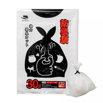 Nippon Giken Молоко 50 штук Для кошачьего мусора при катастрофах и для предотвращения запаха Мешки с защитой от запаха, Белые, 30 л, [С липучкой] подгузники, пеленки, наполнитель,