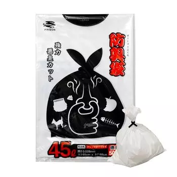 Nippon Giken Milk 50 шт. Для удаления мусора с домашних животных и предотвращения запаха. Мешки, непроницаемые для запахов, белые, 45 л, [с липучкой] подгузники, простыни, наполнитель,