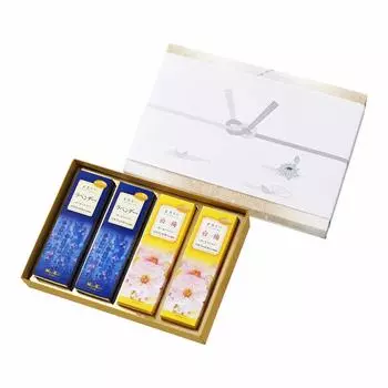 Nippon Kodo Kataribe Plum Gift 4 Boxes Cosmetic Bag Included Lavender/White