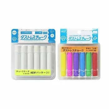 Nippon Rikagaku Kogyo Dustless Chalk 7 Colors Summary Set