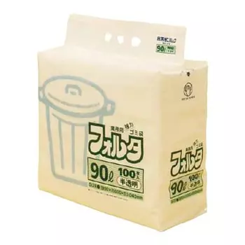 nippon sanipak kanyu packaging folta 90l white semi-transparent 100 pieces f-9h