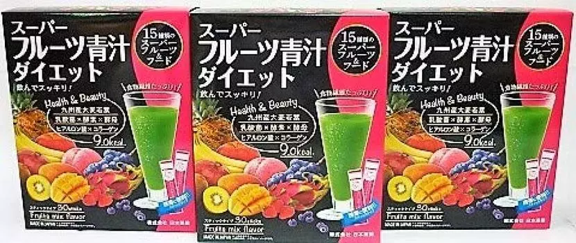 Nippon Yakuken of Super Fruit Green Juice Diet 30 пакетиков x 3 шт. [Набор 3]