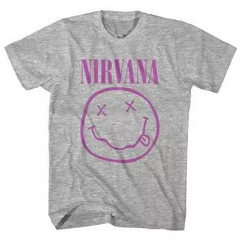 Nirvana Purple Smile Серая футболка унисекс S