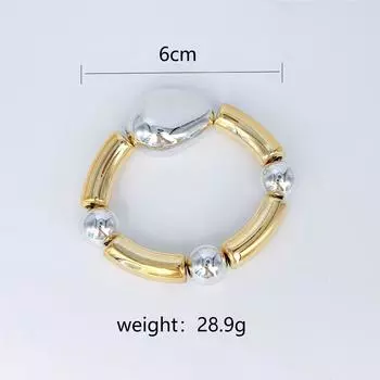 Ниша металлическая текстура гладкий эластичный браслет браслет женская повседневная одежда аксессуары женщины