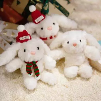 Ниша Зимний Кролик Сумка Подвеска Милый Плюшевый Школьный Ранец Подвесной Брелок Украшения 17cm