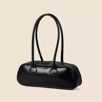 Нишевая дизайнерская сумка-багет Летняя роскошная сумка-подушка Sense Everything Simple Retro Portable чёрный