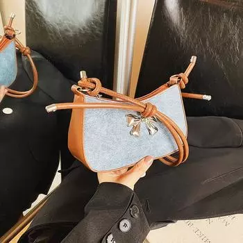 Нишевая дизайнерская сумка через плечо женская летняя 2024 новая модная ретро сумка через плечо простая модная женская сумка чёрный