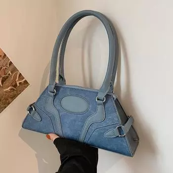 Нишевая дизайнерская сумка для женщин, лето 2024, новый стиль, высококачественная универсальная сумка через плечо Ins, сумка через плечо чёрный