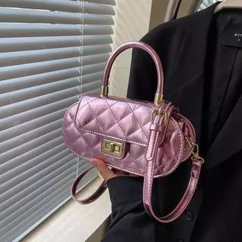 Нишевая дизайнерская сумка для женщин. Новая текстура и модная сумка с ромбовидной сеткой 2024 года, популярная сумка через плечо на одно плечо для поездок на работу