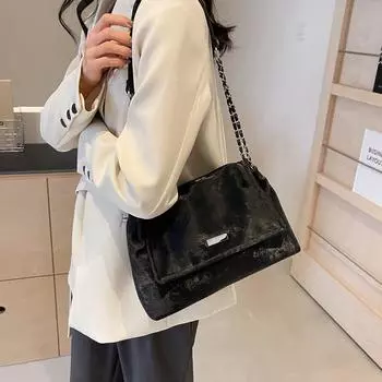 Нишевая дизайнерская сумка на цепочке высокого класса, новая сумка-тоут 2024 года, женская сумка-мессенджер большой вместимости для поездок на работу белый