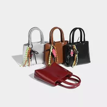 Нишевая дизайнерская сумка высокого класса 2024 года, новая французская мода, повседневная сумка через плечо, простая повседневная сумка для поездок на работу коричневый