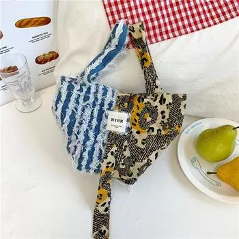 Нишевая контрастная цветная сумка-ведро женская новая легкая универсальная тканевая сумка для поездок на работу маленькая сумка светло-синий