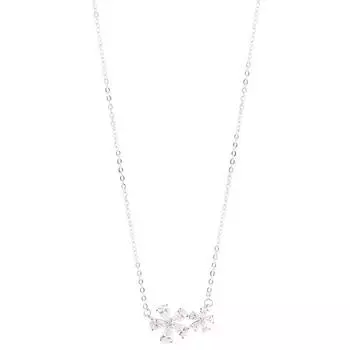 Нишевая литературная цепочка на ключицу, женская, простая, темпераментная, маленькая, свежая, бриллиантовая, пятилепестковая, подвеска, ожерелье-цветок