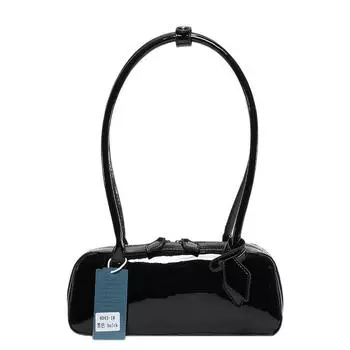 Нишевая минималистичная ретро-сумка-багет подмышку, летняя женская сумочка, повседневная дорожная сумка на плечо One size чёрный