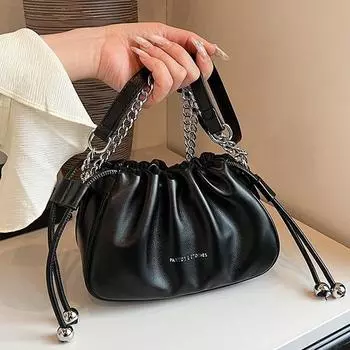 Нишевая модная плиссированная сумка-облако 2024 года, новый темперамент, универсальная сумка-цепочка, сумка-мессенджер на одно плечо, женская сумка