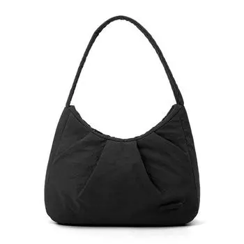 Нишевая нежная плиссированная однотонная сумка подмышкой простая фактура повседневная универсальная сумка через плечо