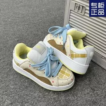 Нишевая обувь для досок, подходящая по цвету, женская, весна 2025 года, новая, оригинальная, модная, студенческая, универсальная, повседневная обувь для хлеба 35