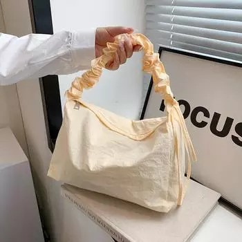 Нишевая повседневная сумка-подушка женская летняя 2024 новая модная ретро сумка через плечо простая модная сумка-мессенджер для поездок на работу чёрный