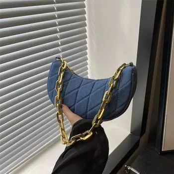 Нишевая повседневная сумка-полумесяц, сумка через плечо, простая модная сумка, женская летняя новинка 2024 года, модная повседневная сумка-мессенджер чёрный