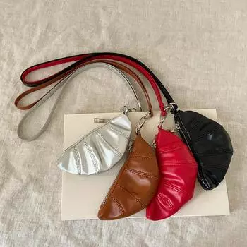 Нишевая ретро-сумка для круассанов, сумка для мелочи, сумка для ключей, ожерелье на шею, женские милые изысканные модные универсальные аксессуары