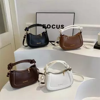 Нишевая ретро-сумка для женщин в зимнем корейском стиле, модная маленькая квадратная сумка, модная повседневная сумка через плечо на одно плечо