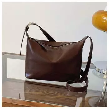 Нишевая ретро сумка высокого класса женская осень 2024 года новая модная и простая маленькая квадратная сумка сумка-мессенджер большой вместимости чёрный