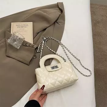 Нишевая сумка-цепочка с бриллиантами, женская новая мода весна-лето, портативная, для поездок на работу, через плечо, маленькая квадратная сумка