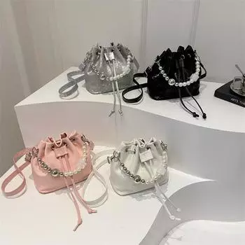 Нишевая сумка для женщин на лето Красивый новый дизайн и стильная сумка через плечо Простая сумка-ведро с цепочкой