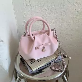 Нишевая сумка женская новая летняя универсальная сумка-мессенджер портативная плиссированная сумка-облако розовый